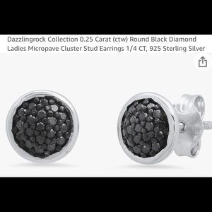 Dazzling black diamond studs